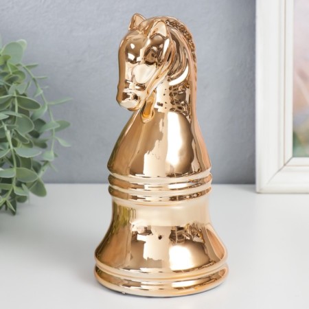 Souvenir Ceramics "Chess Figure. Horse" Gold 20.5x10x10 cm