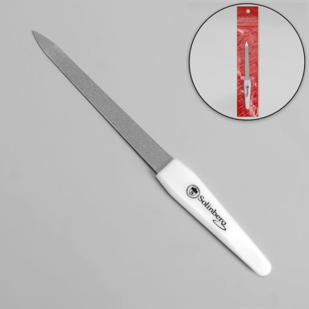 Metal file for nails, 15 cm, white color, s426