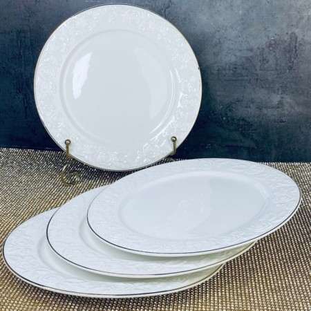 Set of plates Lenardi "White Rose", D = 21.5 cm, 6 pcs