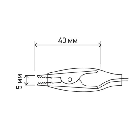 REXANT 5 A, 40 mm with a wire, a set of 10 pairs-1