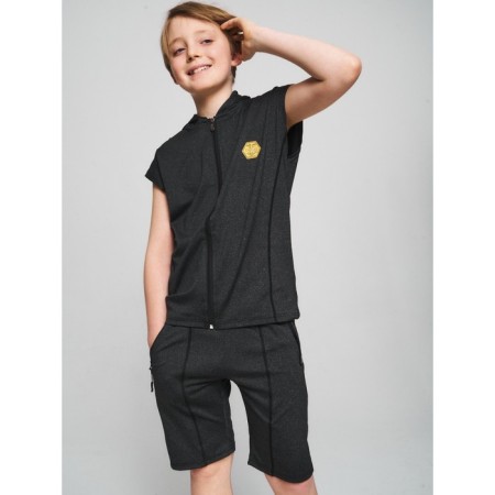 Sports suit for a boy, height 170 cm, dark gray color-7