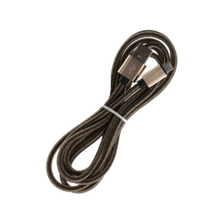 MicroUSB cable - usb, 2.1 a, nylon braid, 2 meters, golden-2