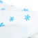 A cut knitted for needlework, velor, on a white background blue snowflakes, 45 x 50 cm