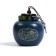 A set for a tea ceremony of 6 items per 3 people: a cup 50 ml, a kettle 280 ml, blue