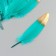 A set of goose feathers 15-20 cm, 10 pcs, dark green with gold