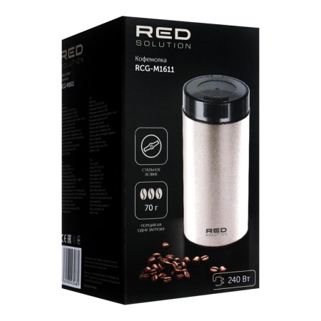 Red Solution RCG-M1611 coffee grinder, electric, knife, 240 watts, 70 g, timer, beige-5