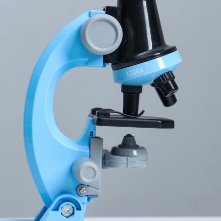 Microscope "Young Botanik" Frendering to x1200, blue, backlight-5
