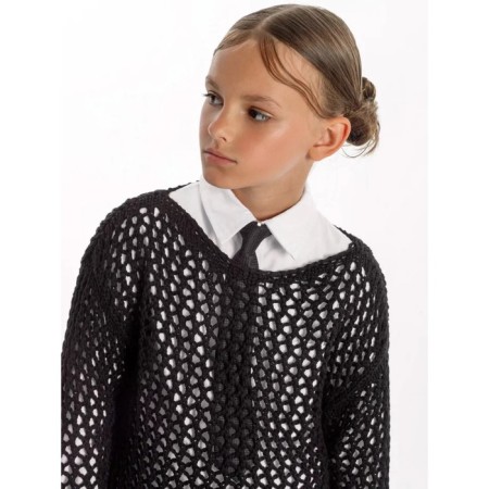 Sweater for girls, height 140 cm, black color-3