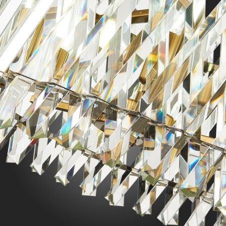 Suspension lamp ST LUCE. SL1170.303.06. Fabio. 6x40 watts, E14, 50x50x29 cm, brass color-10