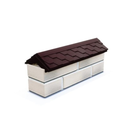 PPK parapet for a fence span of 0.5 brick, 50 × 13 × 1.5 cm, brown, “flexible tile”