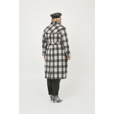 Female coat, size 64, gray color-5
