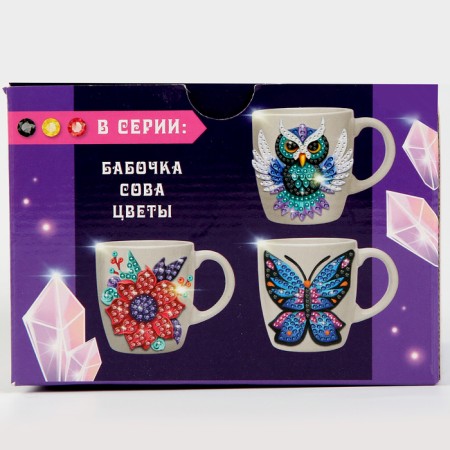 Set for decor mug polymer clay. Modeling on the mug "sparkling unicorn", with rhinestones-7