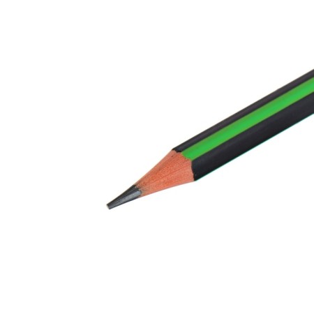 Chernographic pencil with the eraser "strips" hardness of HB, triangular, sharpened, in a tube, mix-6