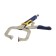 Hand tundra clamp, reinforced point capture, with a latch, 2k handles, 220 mm