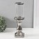 Ceramics candlestick, glass for 1 candle "Monti" d = 7.5 cm silver 9x9x31.5 cm