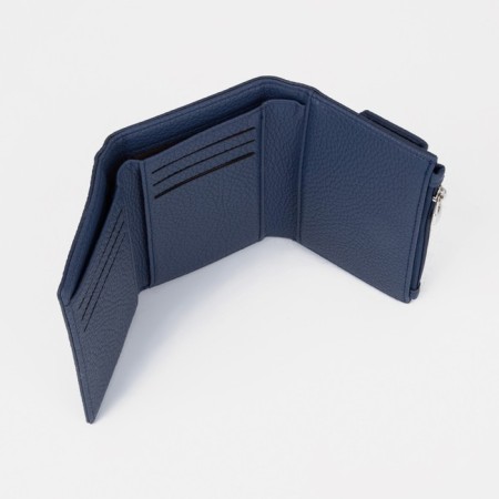Women's wallet on magnet, blue color-3