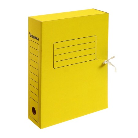 Archive folder with Calligrata ties, microgofrotcard, 70 mm, up to 700 l, yellow-4