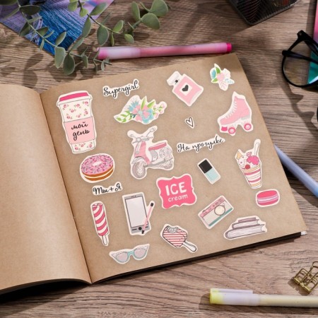 Paper stickers "I love this day", 11 × 16 cm-1