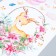 Sticker Plastic Interior Color "Olenenok in a basket with flowers" 35x50 cm