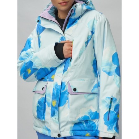 Ski suit female, size 42, blue color-3