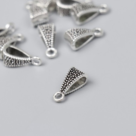 Bale (holder of d/pendant) Metal d/creativity "Points" silver G092B551 1.6x0.8 cm-1