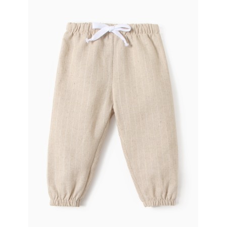 Children's pants minku, beige color, height 80-86 cm