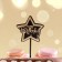 Topper "Happy Birthday", Black-Black-Golden Color