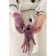 Gloves female, dimensionless, powder color