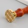 Printing for wax with a wooden handle "Crown" 9x2.5x2.5 cm
