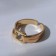 Ring "buckle" square, color gold, dimensionless