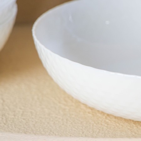 A set of dining plates Luminarc Diwali Shells, 800 ml, D = 20 cm, glass ceramics, 6 pcs, white color-3