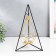Climber Metal, glass for 1 candle "Pyramid in a triangle" black 33x16.5x15 cm