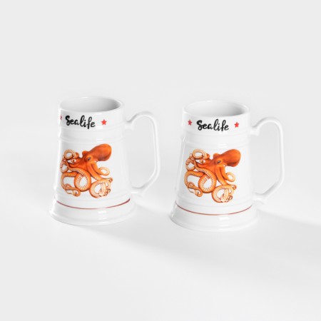 Porcelain SEALIFE porcelain glass, 600 ml, mix-5