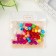 Beads for creativity plastic "ribbed" color set 80 pcs 1x1 cm