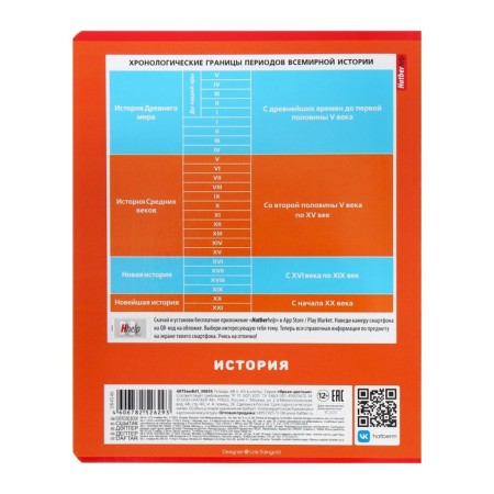 A set of subject notebooks of 48 sheets "Bright color", 10 items, covered cardboard, selective varnish-14