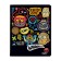 Notebook A5 (165 x 203 mm), 48 sheets in a cage on a clip of Crazy Monsters, covered cardboard, matte lamination, block 60 g/m2, mix