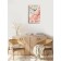 Carty clock is wall, interior "pink marble", smooth move, 57 x 35 x 4 cm