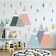 Sticker Plastic Interior Color "Mountains and Trees" set 2 sheets 36x60 cm