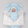 Set for discharge Demi-season Kinderlitto "Rabbit", 5 items, height 50-56 cm, blue color