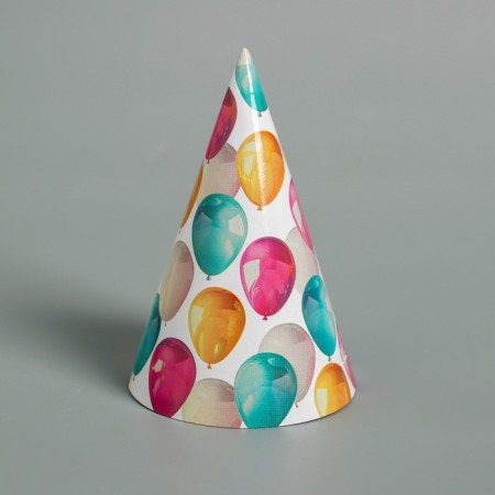 Festive paper cap "Happy Birthday", balls-2