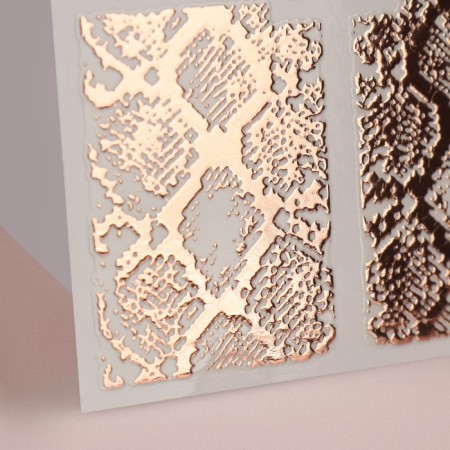 Nail stickers "Snake", foil, pink gold color-2