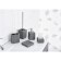 Brick toilet brush, gray color