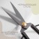 Scissors for needlework, mowed blade, 6 ", 15 cm, dark silver color