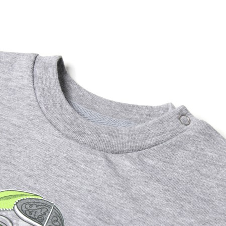 Svitshot for a boy, color medium-gray melange/dark hacks, height 80 cm (48)-1