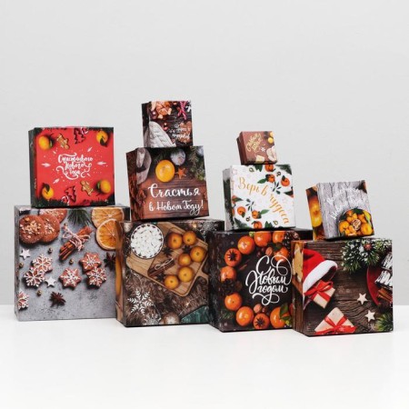 A set of boxes 10 in 1 "Mandarins", 25.5 x 25.5 x 13 - 7 x 7 x 4 cm-3