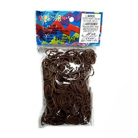 Rubber bands for weaving bracelets Rainbow Loom, cocoa