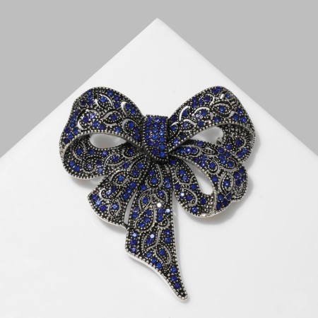 Board "Balt" patterned, white-blue color in black silver