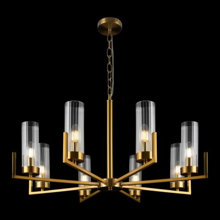 Suspended lamp Freya Fr5214PL-08BS ADELINE, 750X750X730 mm, E14, 8x60W, brass color-6
