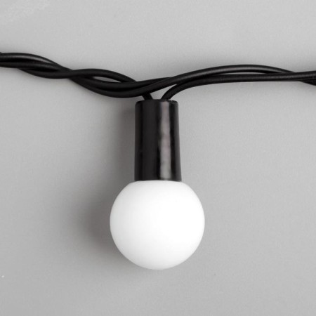 Girland “thread” 10 m with nozzles “balls 2.5 cm”, IP44, dark thread, 100 LED, glow of multi (RG/RB), flashing, 220 V-3
