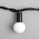 Girland “thread” 10 m with nozzles “balls 2.5 cm”, IP44, dark thread, 100 LED, glow of multi (RG/RB), flashing, 220 V